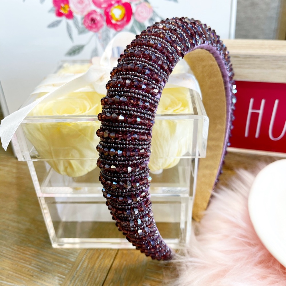 Purple Crystal Rhinestone Headband